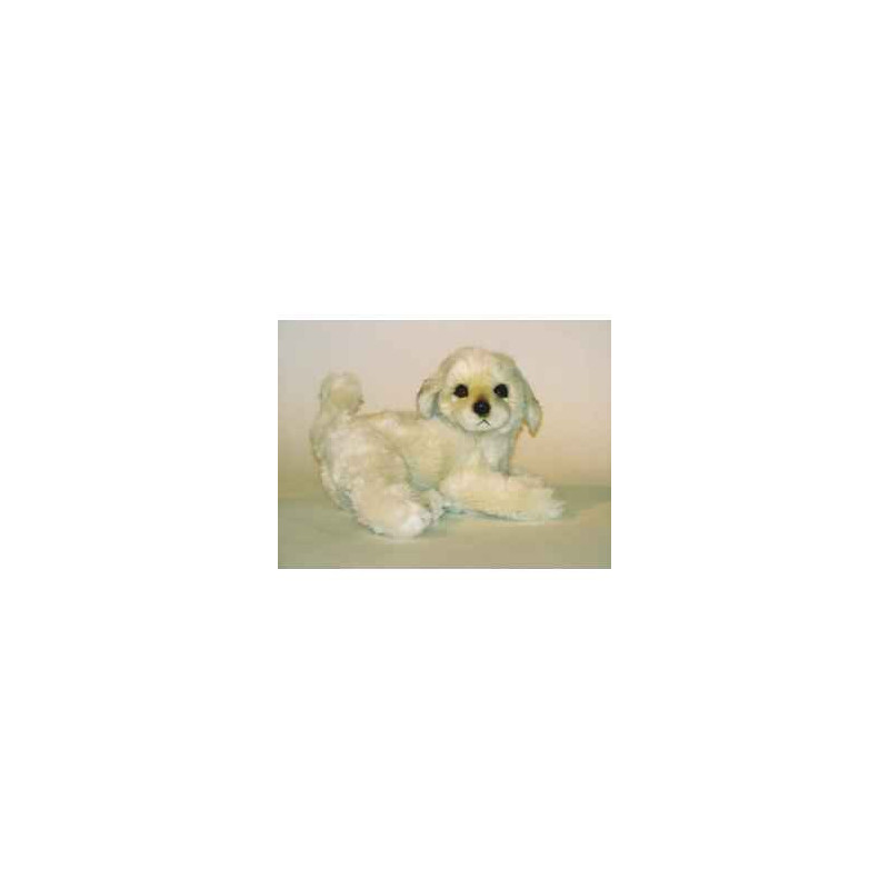 Peluche allongée Berger de Maremme 35 cm Piutre   3217