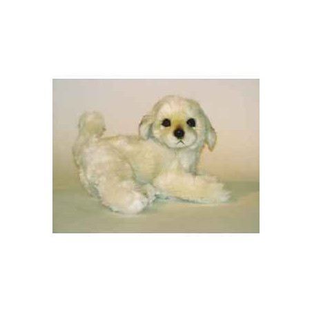 Animaux-Bois-Animaux-Bronzes propose Chien Berger de Maremme 35 cm peluche animaux allongés réaliste Piutre 3217