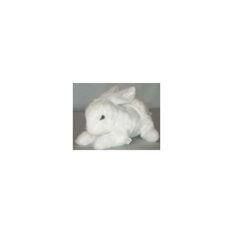  Animaux de la ferme Lapin blanc 30 cm peluche animaux allongés réaliste Piutre 709