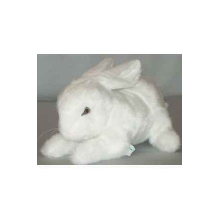  Animaux de la ferme Lapin blanc 30 cm peluche animaux allongés réaliste Piutre 709
