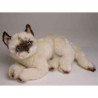 Peluche allongée chat siamois 30 cm Piutre   2347