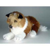 Animaux-Bois-Animaux-Bronzes propose Chien Collie 45 cm peluche animaux allongés réaliste Piutre 1276