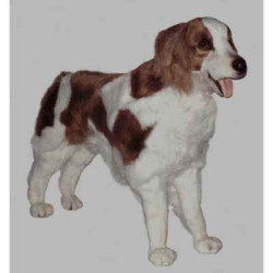 Animaux-Bois-Animaux-Bronzes propose Chien Epagneul breton 63 cm peluche animaux debout réaliste Piutre 295
