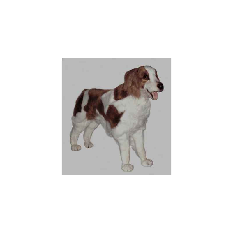 Animaux-Bois-Animaux-Bronzes propose Chien Epagneul breton 63 cm peluche animaux debout réaliste Piutre 295