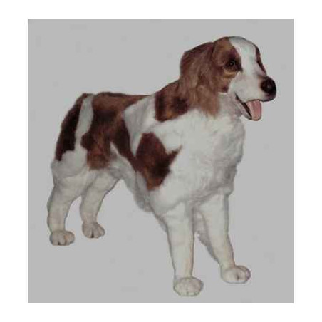 Animaux-Bois-Animaux-Bronzes propose Chien Epagneul breton 63 cm peluche animaux debout réaliste Piutre 295