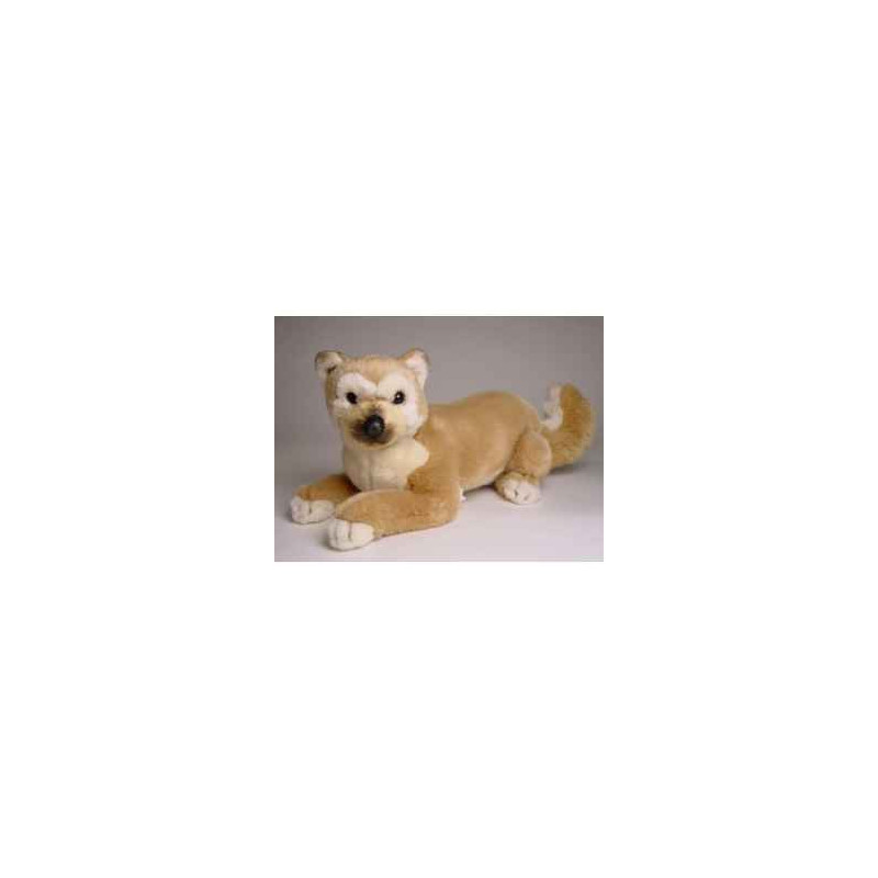Animaux-Bois-Animaux-Bronzes propose Chien Shiba inu 40 cm peluche animaux allongés réaliste Piutre 1249