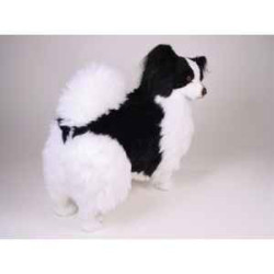 Animaux-Bois-Animaux-Bronzes propose Chien Epagneul papillon 50 cm peluche animaux debout réaliste Piutre 1286