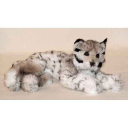 Félin Piutre Lynx 50 cm peluche animaux allongés -2555