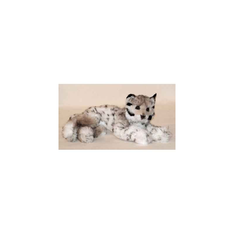 Félin Piutre Lynx 50 cm peluche animaux allongés -2555