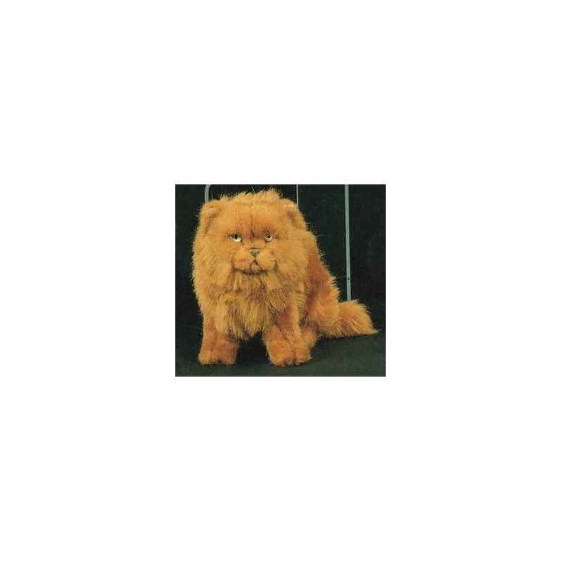 Peluche assise chat persan roux 25 cm Piutre   2454