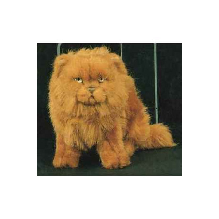 Peluche assise chat persan roux 25 cm Piutre   2454