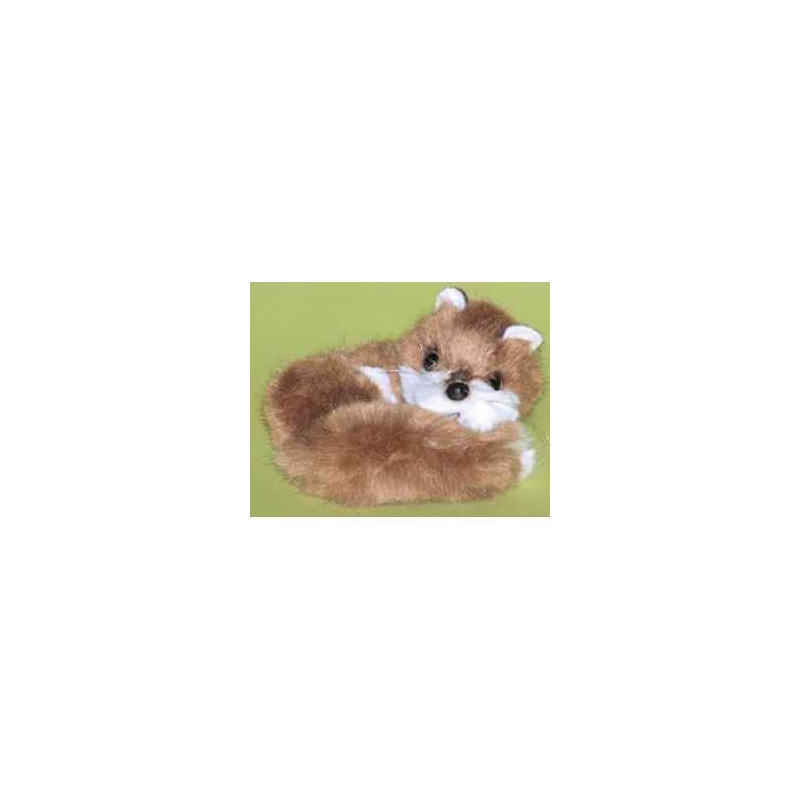 Peluche Miniature couchée renard 15 cm Piutre   4265