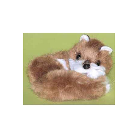 Peluche Miniature couchée renard 15 cm Piutre   4265