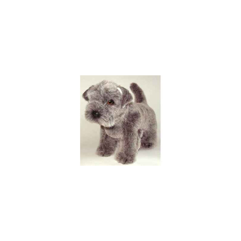 Animaux-Bois-Animaux-Bronzes propose Chien Schnauzer 40 cm peluche animaux debout réaliste Piutre 1258