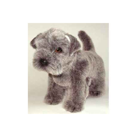 Animaux-Bois-Animaux-Bronzes propose Chien Schnauzer 40 cm peluche animaux debout réaliste Piutre 1258