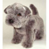 Animaux-Bois-Animaux-Bronzes propose Chien Schnauzer 40 cm peluche animaux debout réaliste Piutre 1258