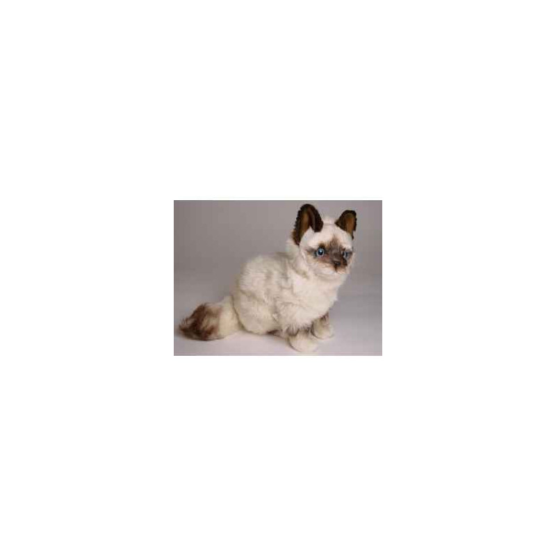 Animaux-Bois-Animaux-Bronzes propose Chat birman 30 cm assis réaliste Piutre