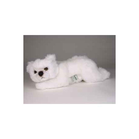 Décoration animaux Ours polaire 35 cm peluche animaux allongés réaliste Piutre 2118