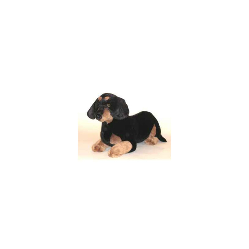 Animaux-Bois-Animaux-Bronzes propose Chien Teckel dachshund 60 cm peluche animaux allongés réaliste Piutre 1211