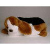 Animaux-Bois-Animaux-Bronzes propose Chien Basset-hound 30 cm peluche animaux allongés réaliste Piutre 3251