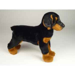 Animaux-Bois-Animaux-Bronzes propose Chien Doberman 35 cm peluche animaux debout réaliste Piutre 267