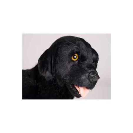 Animaux-Bois-Animaux-Bronzes propose Chien Labrador retrevier noir 45 cm peluche animaux debout réaliste Piutre 3338