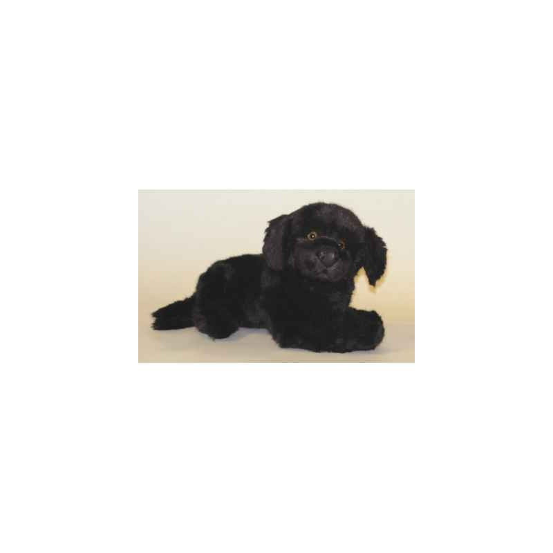 Animaux-Bois-Animaux-Bronzes propose Chien Terre Neuve 40 cm peluche animaux allongés réaliste Piutre 2236