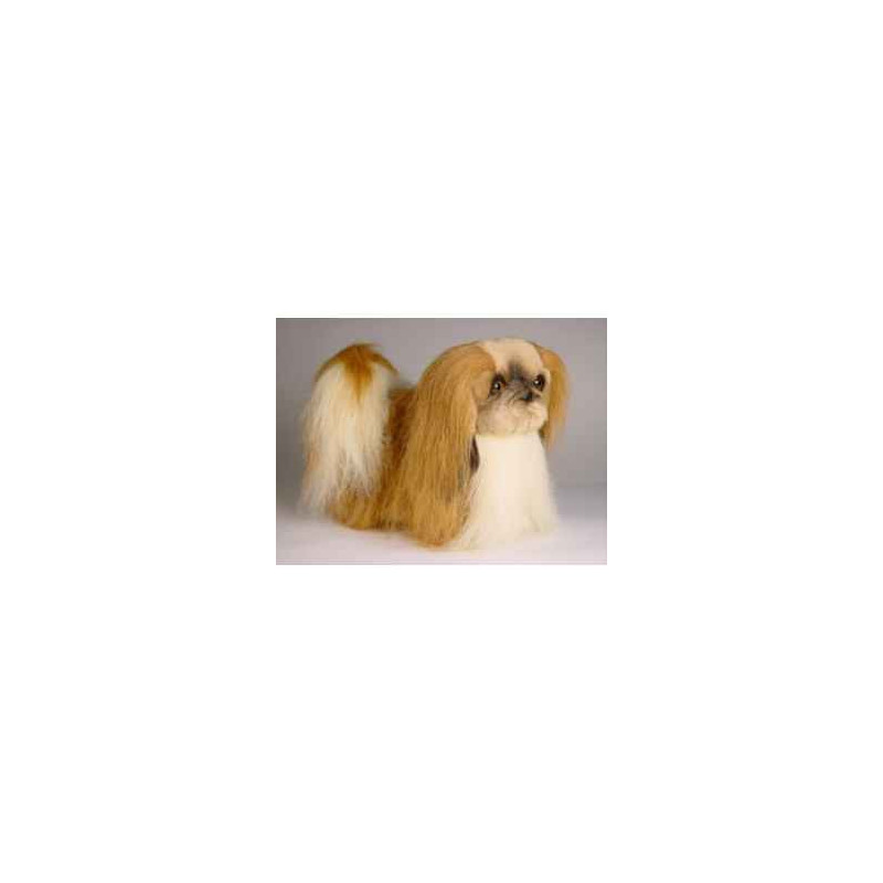 Animaux-Bois-Animaux-Bronzes propose Chien Pékinois 40 cm peluche animaux debout réaliste Piutre 1250