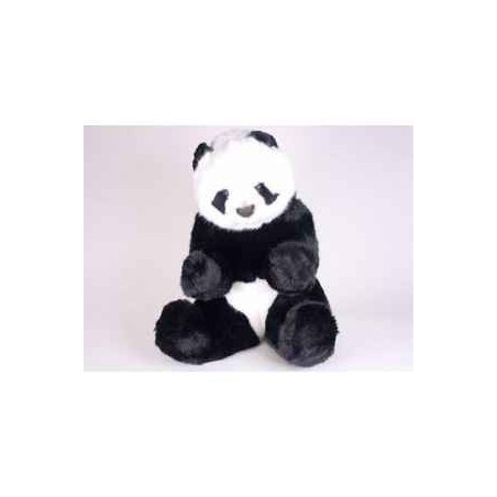 Décoration animaux Panda 60 cm assis peluche réaliste Piutre 2178
