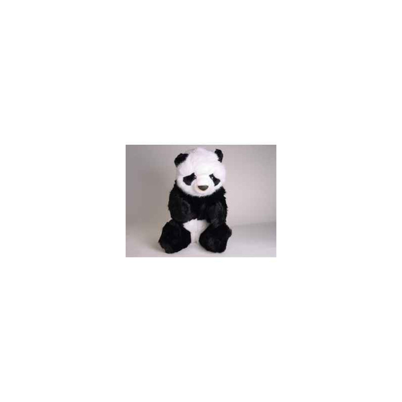 Décoration animaux Panda 50 cm assis peluche réaliste Piutre 2179