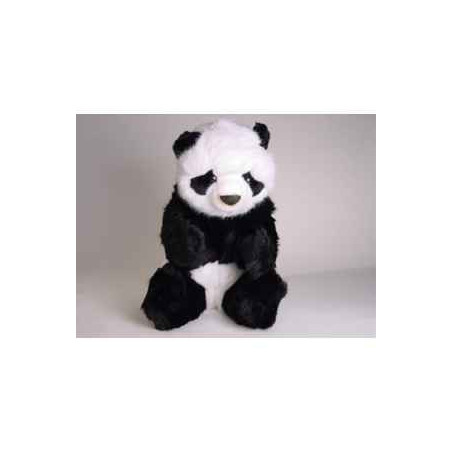 Décoration animaux Panda 50 cm assis peluche réaliste Piutre 2179