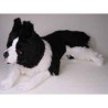 Animaux-Bois-Animaux-Bronzes propose Chien Border collie 90 cm peluche animaux allongés réaliste Piutre 1216