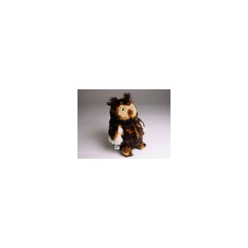 Décoration OiseauxMedium  hibou 20 cm peluche -2578 Piutre
