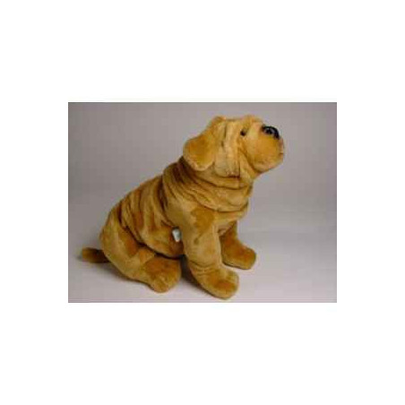 Animaux-Bois-Animaux-Bronzes propose Chien Shar-pei 40 cm assis peluche réaliste Piutre 2298