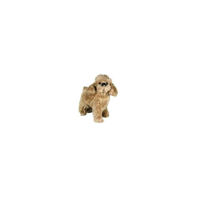 Animaux-Bois-Animaux-Bronzes propose Chien caniche abricot 35 cm peluche animaux debout réaliste Piutre 286