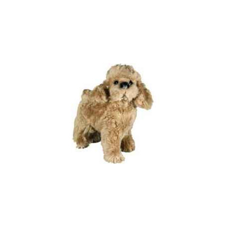 Animaux-Bois-Animaux-Bronzes propose Chien caniche abricot 35 cm peluche animaux debout réaliste Piutre 286