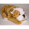 Animaux-Bois-Animaux-Bronzes propose Chien Bull-dog 45 cm peluche animaux allongés réaliste Piutre 3287