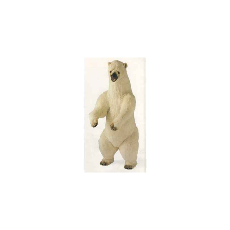Décoration animaux Ours polaire 225 cm peluche animaux debout réaliste Piutre 2102
