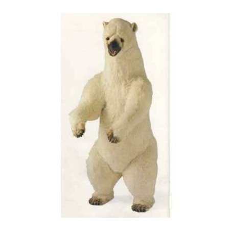 Décoration animaux Ours polaire 225 cm peluche animaux debout réaliste Piutre 2102