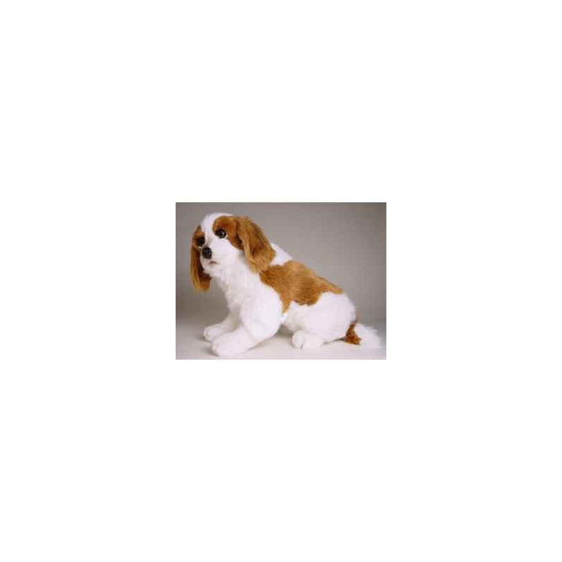 Animaux-Bois-Animaux-Bronzes propose Chien Epagneul Cavalier king charles 45 cm assis peluche réaliste Piutre 1292
