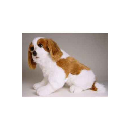 Animaux-Bois-Animaux-Bronzes propose Chien Epagneul Cavalier king charles 45 cm assis peluche réaliste Piutre 1292