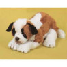 Animaux-Bois-Animaux-Bronzes propose Chien Saint bernard 45 cm peluche animaux allongés réaliste Piutre 2296