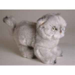 Animaux-Bois-Animaux-Bronzes propose Chat persan argenté 20 cm peluche animaux debout réaliste Piutre
