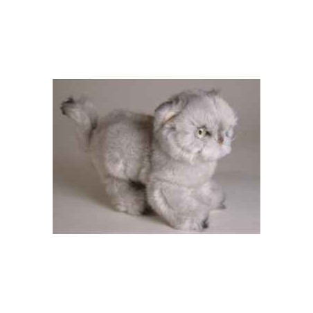 Animaux-Bois-Animaux-Bronzes propose Chat persan argenté 20 cm peluche animaux debout réaliste Piutre