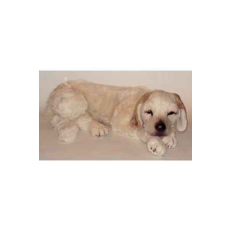 Animaux-Bois-Animaux-Bronzes propose Chien Labrador retriever 85 cm peluche animaux allongés réaliste Piutre 1201