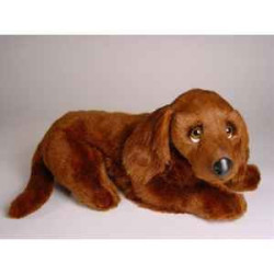 Animaux-Bois-Animaux-Bronzes propose Chien Irish setter 40 cm peluche animaux allongés réaliste Piutre 3225