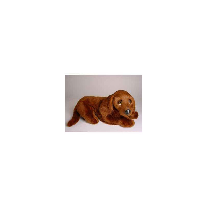 Animaux-Bois-Animaux-Bronzes propose Chien Irish setter 40 cm peluche animaux allongés réaliste Piutre 3225