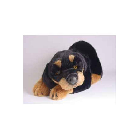 Animaux-Bois-Animaux-Bronzes propose Chien Rottweiller 45 cm peluche animaux allongés réaliste Piutre 2260