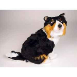 Animaux-Bois-Animaux-Bronzes propose Chien Berger des Shetlands 35 cm assis peluche réaliste Piutre 3322