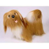 Animaux-Bois-Animaux-Bronzes propose Chien Lhasa apso 45 cm peluche animaux debout réaliste Piutre 1255